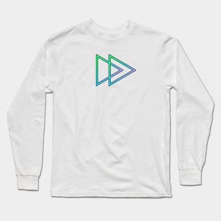 Play Button - Outlined Long Sleeve T-Shirt